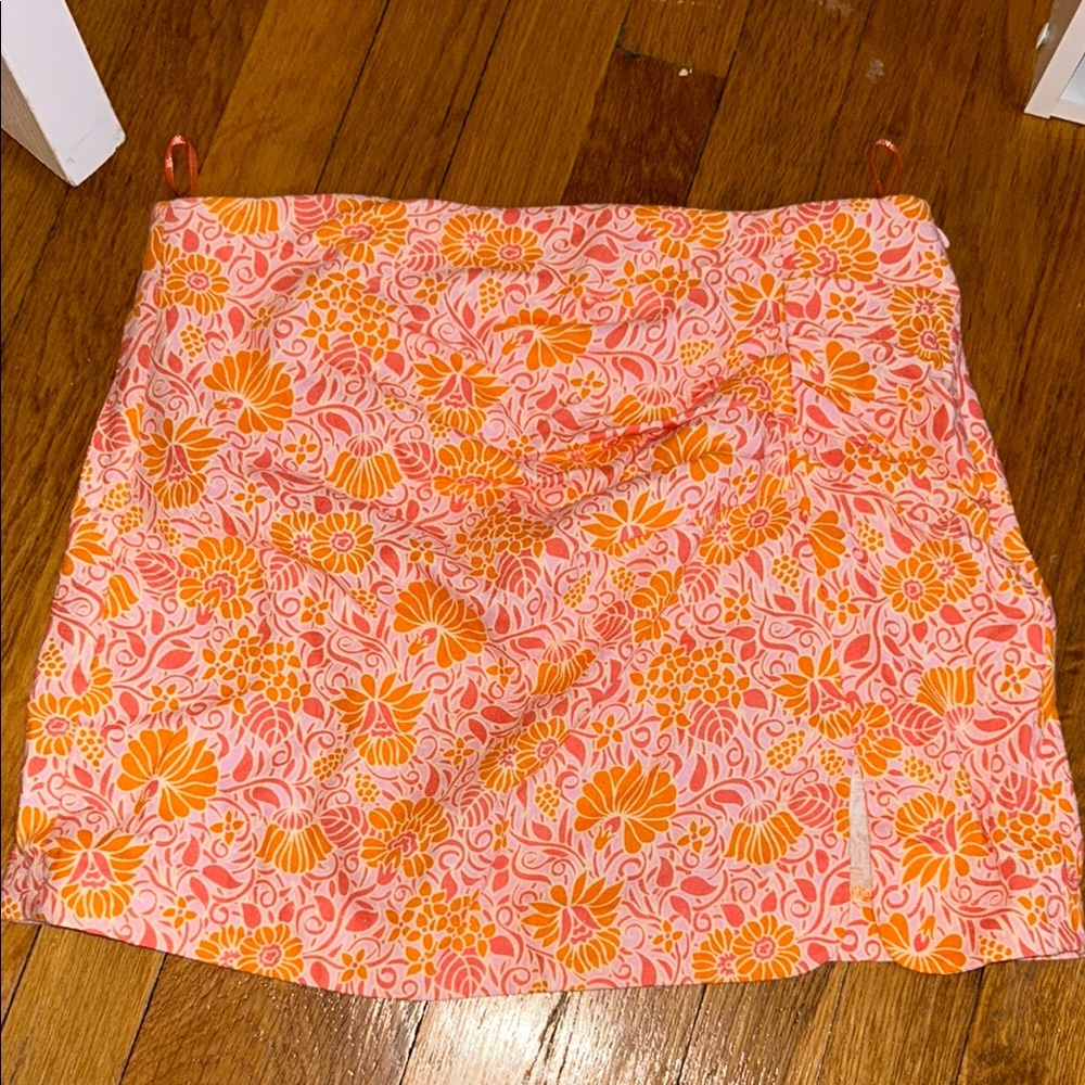 Floral Orange Skirt